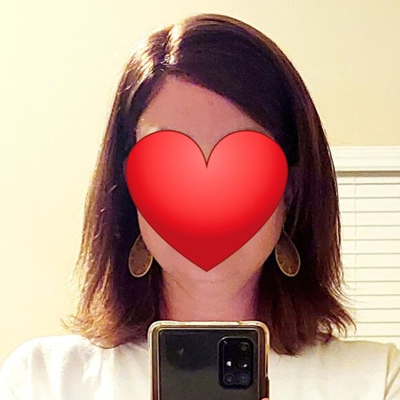 High Quality Brunette Human Hair Wig, Left Part